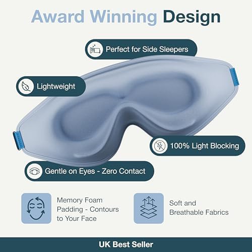 Ergonomic 3D sleep mask in gray — photo 3