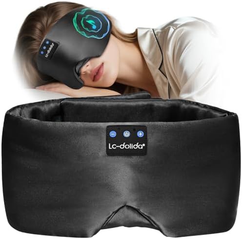 Luxury black silk bluetooth sleep mask