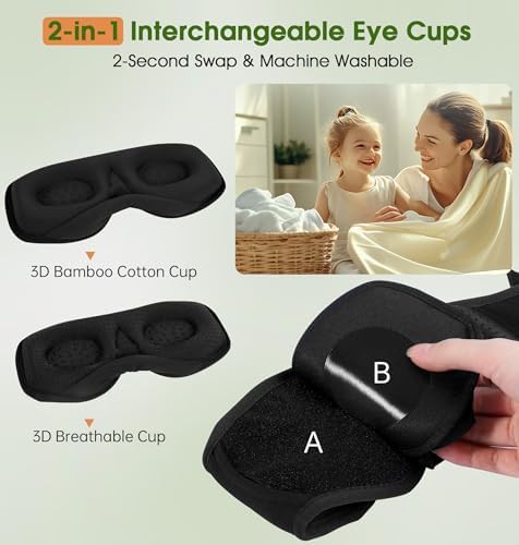 Soft 3D bamboo bluetooth sleep mask — photo 3
