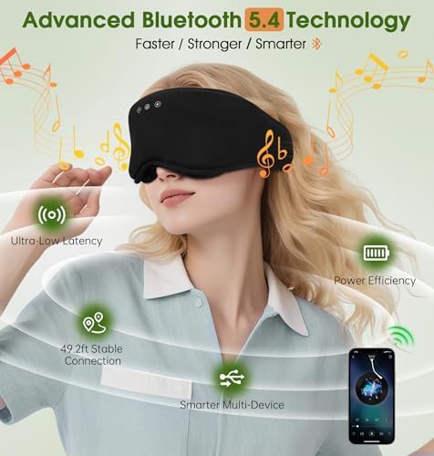Soft 3D bamboo bluetooth sleep mask — photo 4
