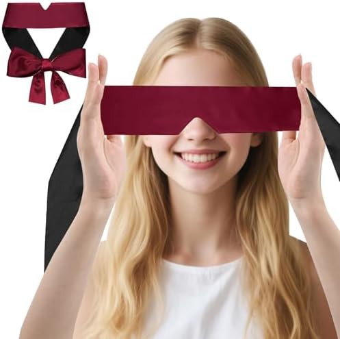 Satin sleep masks in black and burgundy