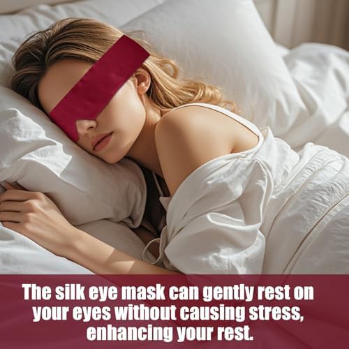 Satin sleep masks in black and burgundy — photo 4