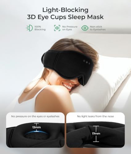 Wireless blackout headphone eye mask — photo 4