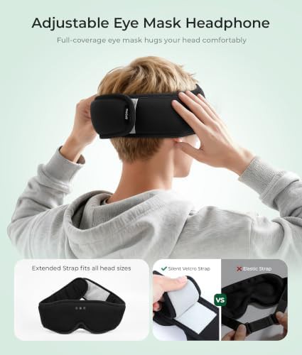 Wireless blackout headphone eye mask — photo 5
