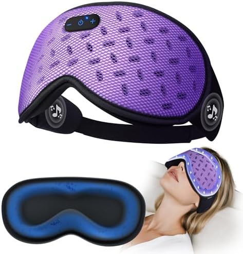 Purple weighted mask with hot and cold compress