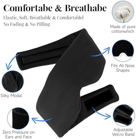Cotton light blocking mask large fit — photo 3