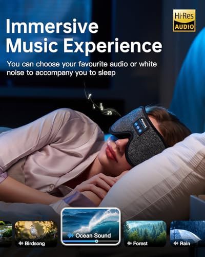 Flax gray bluetooth music sleep mask — photo 5