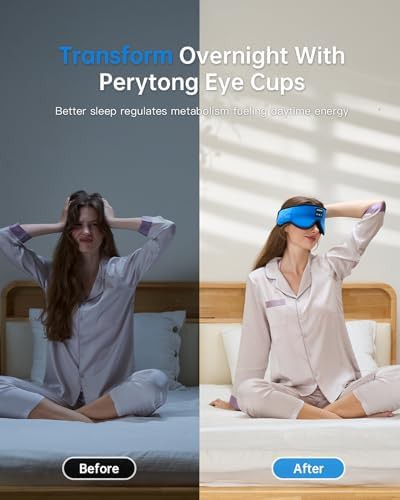 Bright blue wireless headphone sleep mask — photo 4