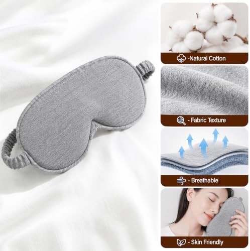Grey soft cotton adjustable sleep mask — photo 3