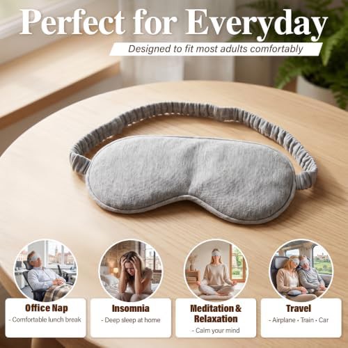 Grey soft cotton adjustable sleep mask — photo 5