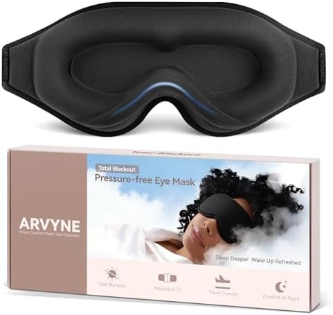 Black 3D contoured side sleeper mask