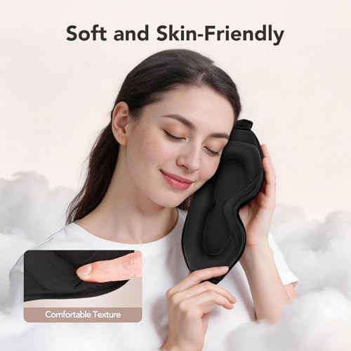 Black 3D contoured side sleeper mask — photo 5