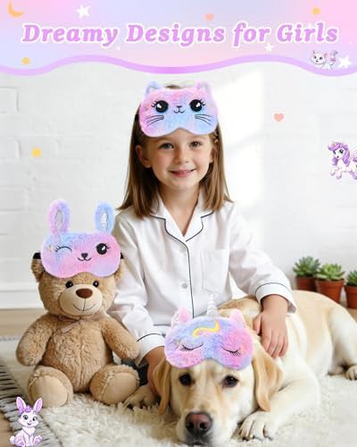 Soft plush animal eye masks for kids — photo 4