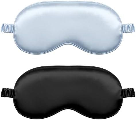 Blue and black silk mask set