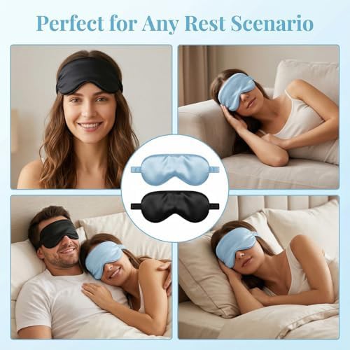 Blue and black silk mask set — photo 5