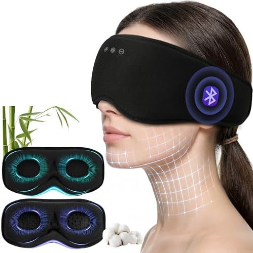 Black bamboo cotton mask with timer
