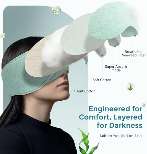 Green seaweed fiber cotton sleep mask — photo 3