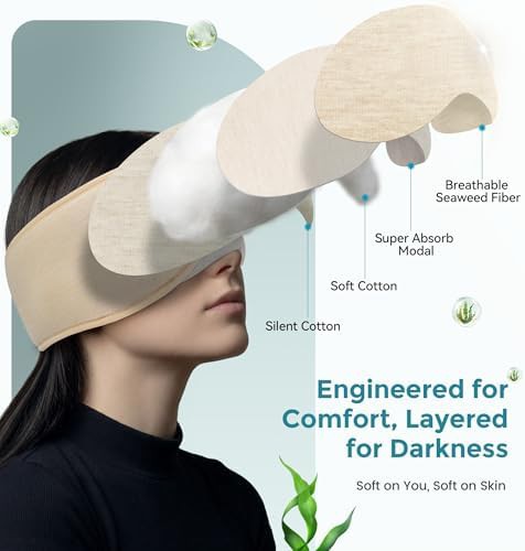 Nude seaweed fiber cotton sleep mask — photo 3