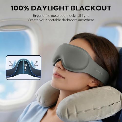 Grey 3D memory foam maximum blackout mask — photo 4