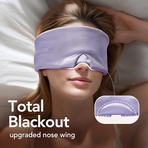 Purple mulberry silk travel eye mask — photo 4