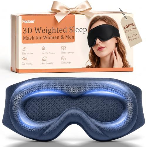 Weighted blackout mask for deep rest