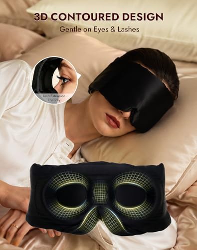 Black mulberry silk side sleeper mask — photo 3