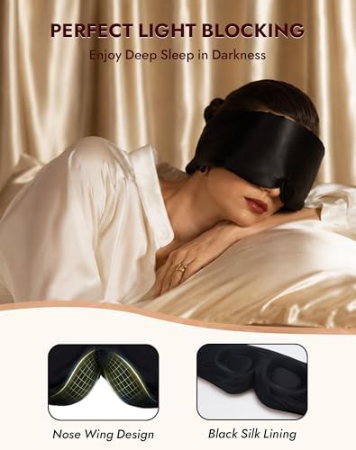 Black mulberry silk side sleeper mask — photo 4