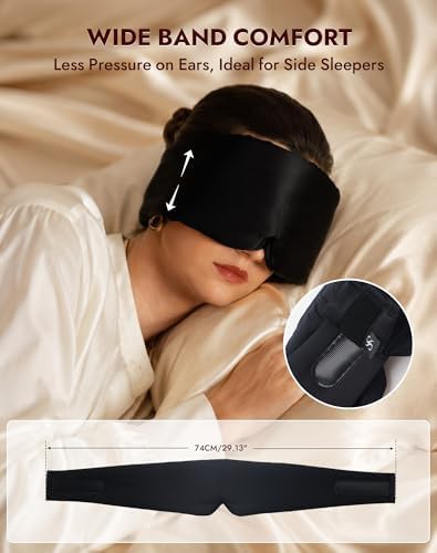 Black mulberry silk side sleeper mask — photo 5