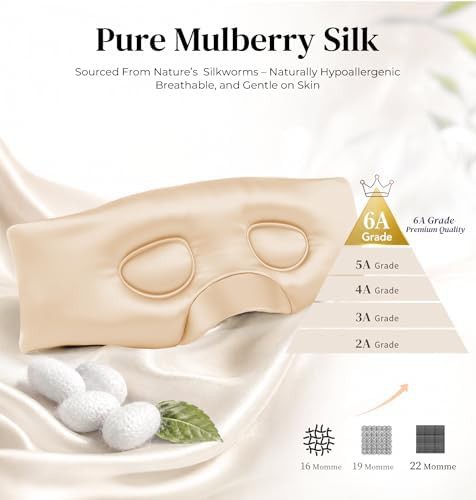 Champagne mulberry silk bluetooth sleep mask — photo 3