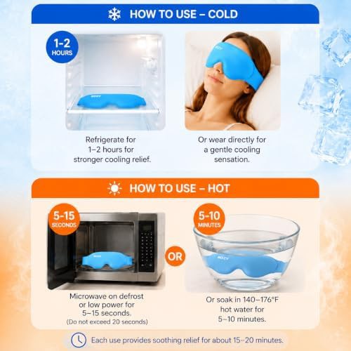 Beige hydrogel cooling therapy eye mask — photo 4