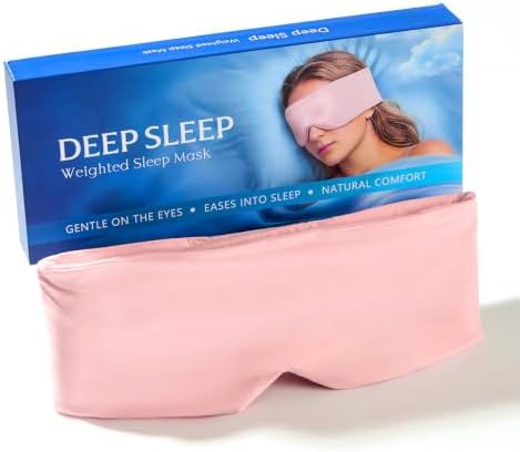Weighted satin blackout mask for women
