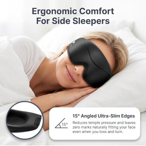 Black 3D blackout sleep mask — photo 4