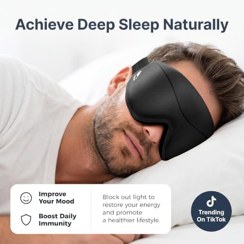 Black 3D blackout sleep mask — photo 5