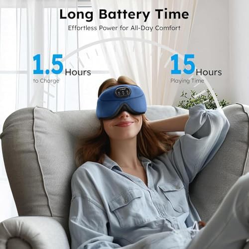 Bluetooth sleep mask with white noise timer — photo 3