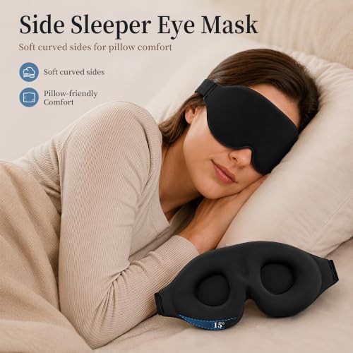 Contoured 3D blackout mask for side sleepers — photo 3