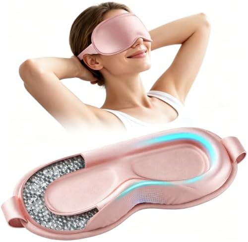Pink weighted 3D blackout sleep mask