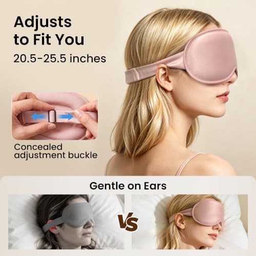 Pink weighted 3D blackout sleep mask — photo 5