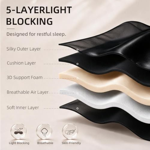 Mens 3D blackout travel sleep mask — photo 4