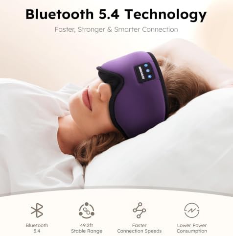 Purple ice silk bluetooth sleep mask — photo 4