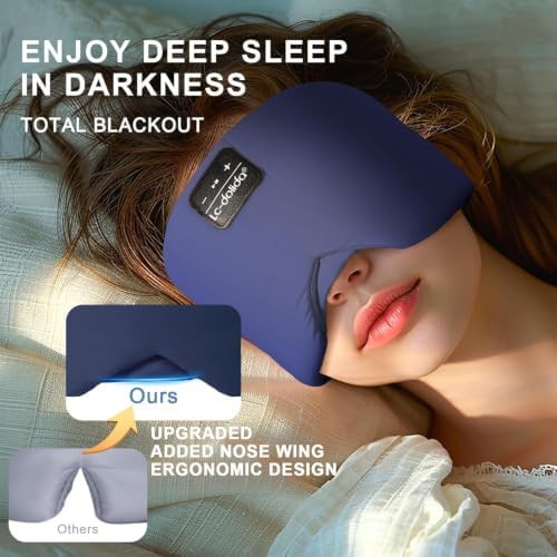 Navy ice silk bluetooth travel mask — photo 4