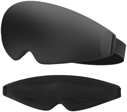 Midnight black 3D contoured memory foam mask