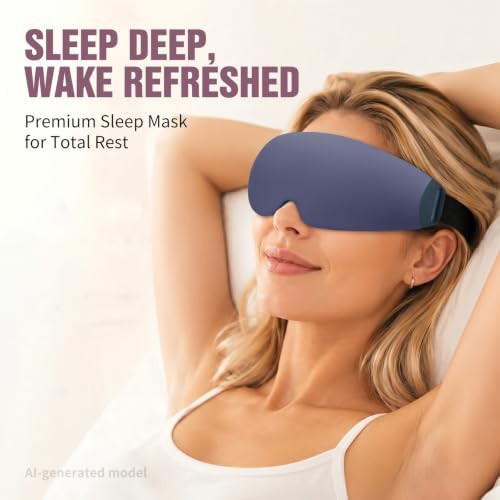 Midnight black 3D contoured memory foam mask — photo 4
