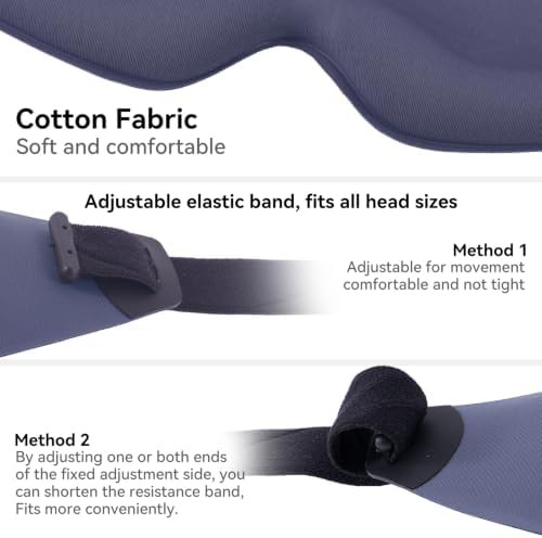 Midnight black 3D contoured memory foam mask — photo 5